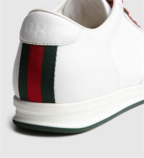 gucci tennis shoes white|classic white Gucci sneakers.